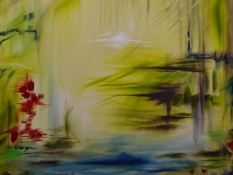 Abstrakte Gartenszene